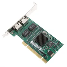 Высокое качество PCI 32Bit 6 Слои печатной платы 10/100/1000 Мбит/с двойной RJ45 Порты и разъёмы Интерфейс Gigabit Ethernet Lan сетевая карта