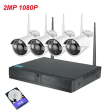 XMeye plug and play P2P 4ch WiFi NVR Kit 720P / 1080P Outdoor IP nvr wifi kit CCTV Camera IR night wireless Surveillance System