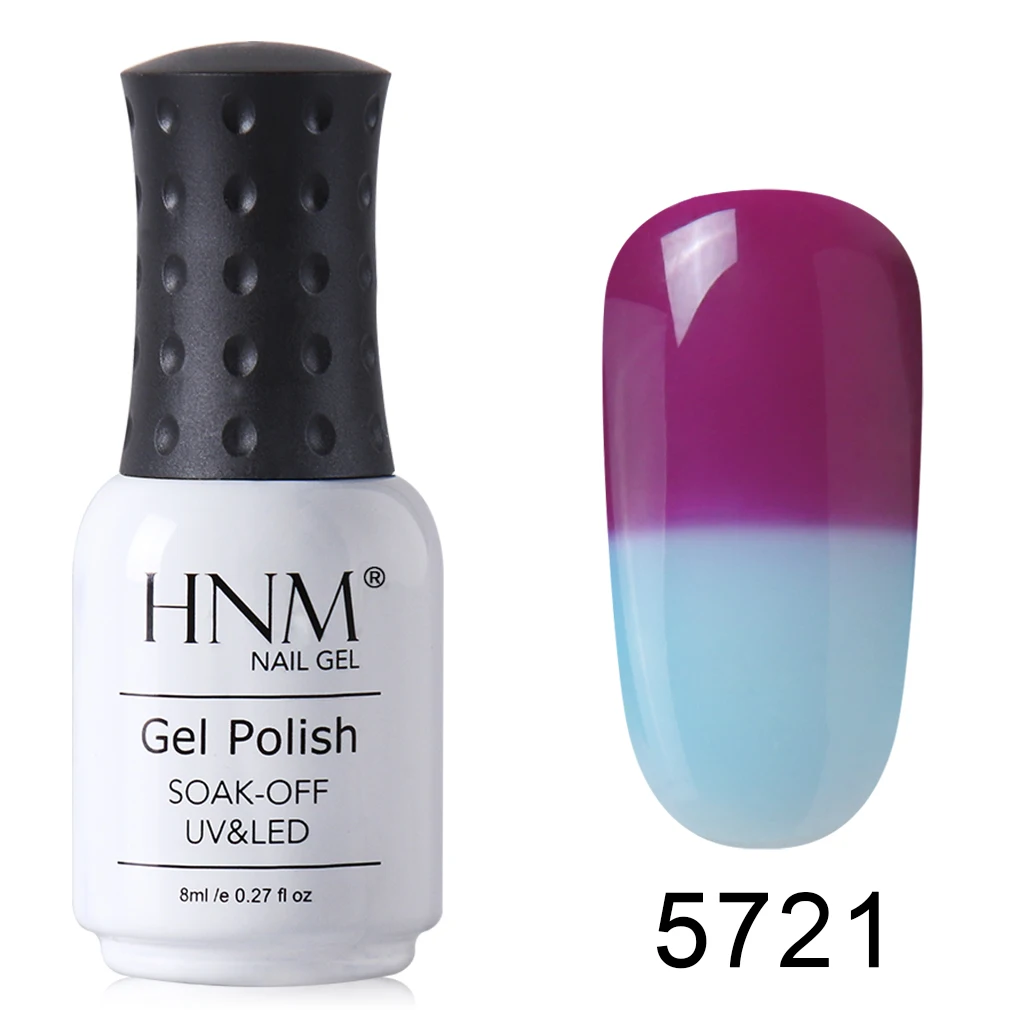 HNM 8 мл изменение температуры Цветной Гель-лак для ногтей замачиваемый Лаки Хамелеон термо лак длительного действия искусство УФ маникюрный лак - Цвет: 5721