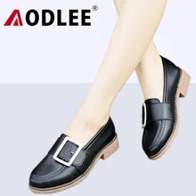 

AODLEE Women Flats Spring Autumn Shoes Women Leather Shoes Oxford for Women Ladies Shoes Slip on Loafers Woman Zapatillas Mujer