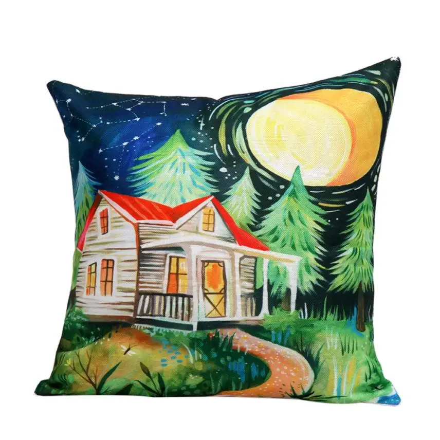 Ouneed 2018 простой Стиль цветок буквы-подушки диван талии Бросок Чехлы Home Decor 45*45 см |