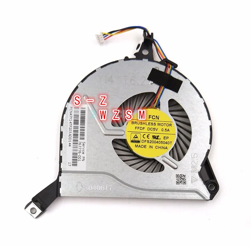 Новый оригинальный охлаждающий вентилятор WZSM DFS200405040T 767776-001 767712-001 47Y14TP203A для HP 14-P