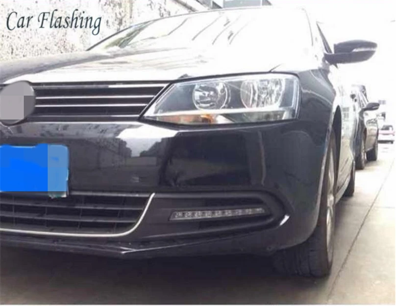 Автомобильный мигающий 1 комплект для Volkswagen VW Jetta Sagitar MK6 2012 2013 светодиодный DRL Дневной ходовой светильник Дневной светильник противотуманная фара