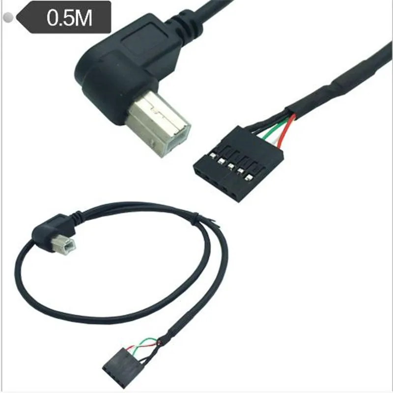 

Printer USB BM male elbow connection cable extension cable to 5P DuPont 2.54 connector grounding 0.5M