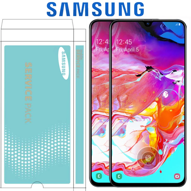 6,7 ''Супер AMOLED lcd дисплей для samsung Galaxy A70 lcd A705 A705F SM-A705F дисплей кодирующий преобразователь сенсорного экрана в сборе