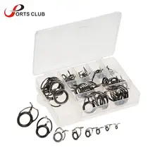 8 размеров, рыболовный комплект для ремонта удилища из нержавеющей стали, 75 шт./компл., морские направляющие кольца для удилища, набор для ремонта наконечников, Аксессуары для рыбалки