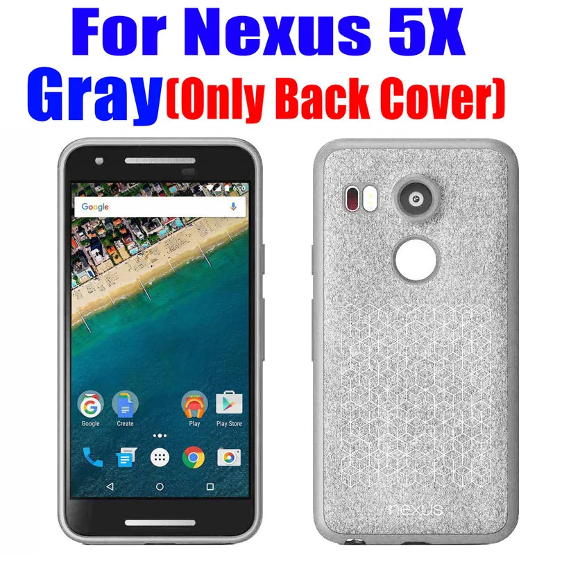 Чехол для GOOGLE NEXUS 5X, официальный, лучшее качество, смарт-чехол, силиконовый, ТПУ, кожаный, флип-чехол для LG NEXUS 5X+ пленка для экрана L5X4 - Цвет: Back Case