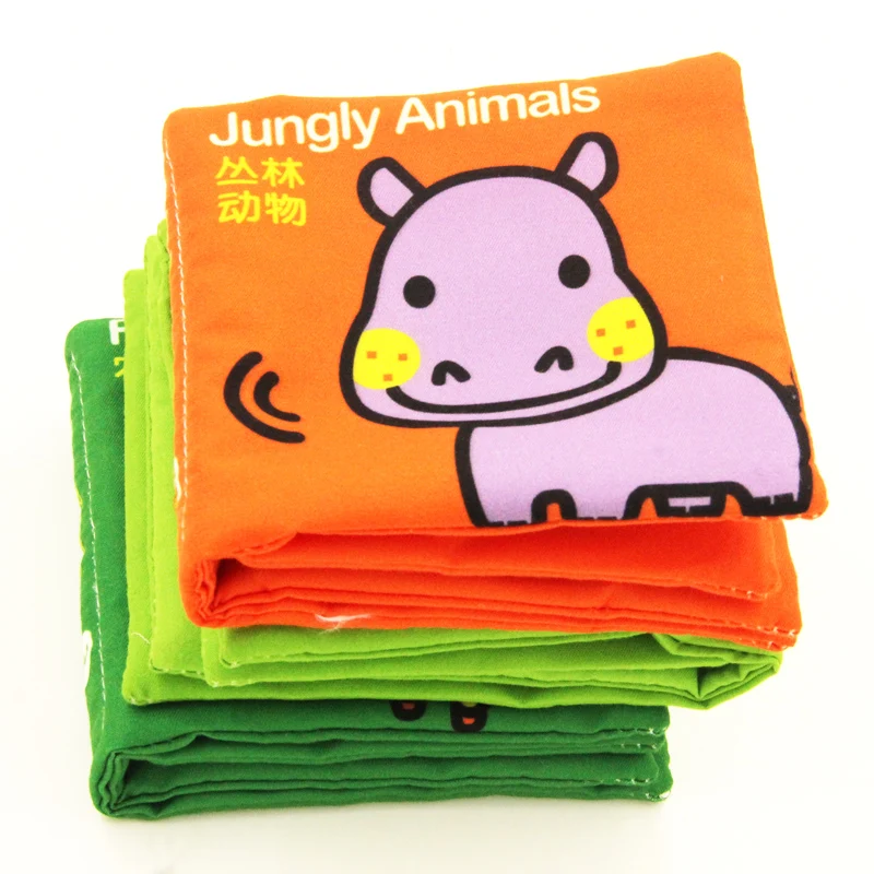 Baby Toys Soft Cloth Books Rustle Sound Infant Educational Stroller Rattle Toy Newborn Crib Bed Baby