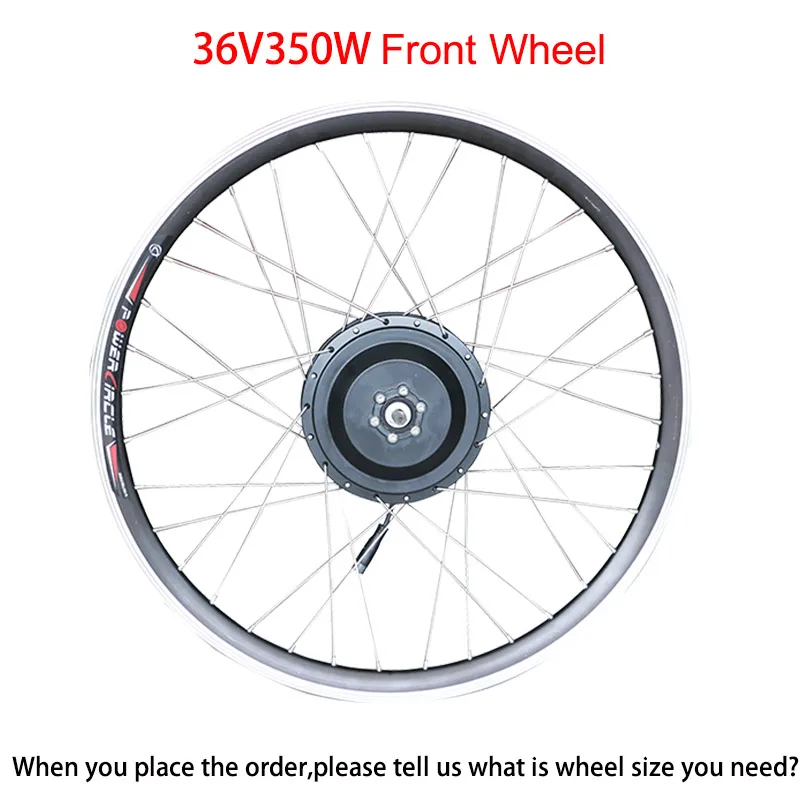 Электрический мотор для центрального движения колеса 36 v/48 v высокоскоростной безщеточный мотор-редуктор колеса для 2" 24" 2" 700C 28" преобразователя для электрического велосипеда с сертификатом ce комплект - Цвет: 36v350wfrontwheel