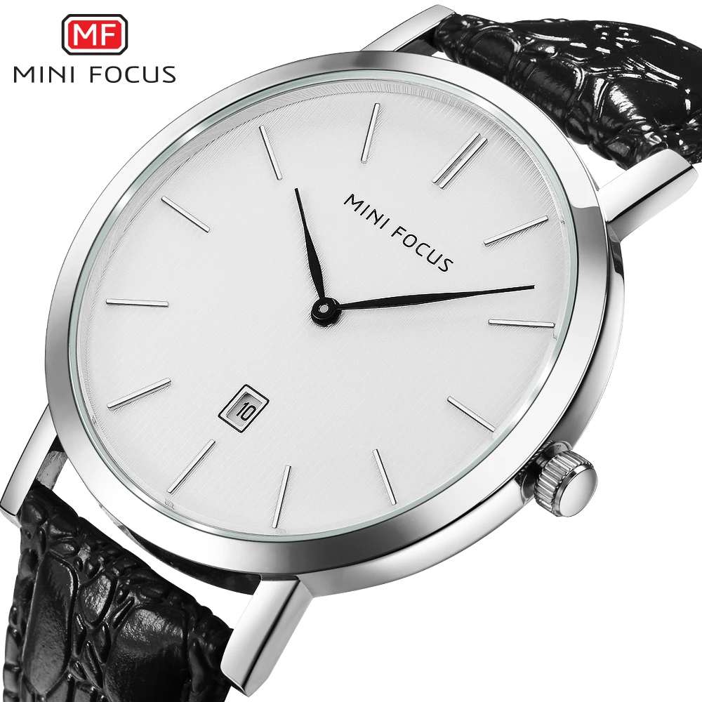 

MINIFOCUS Fashion Watch Men's Quartz Men Waterproof Leather Business Watch Man military Clock Relogio Masculino