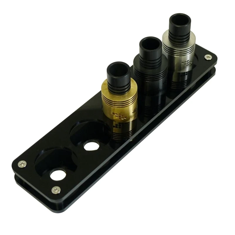 

5 Holes E Cigarette Acrylic Base Stand Vape Holder Black Single Row For E-Cigarette Accessories Vaper Tool Aperture 25mm
