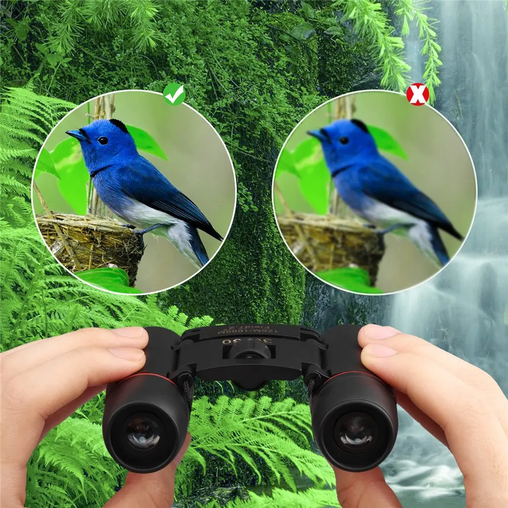 Zoom Telescope 30x60 Folding Binoculars with Low Light Night Vision for Outdoor Bird Watching Travelling Hunting Camping 2019