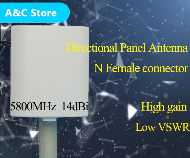 5,8G wifi антенна наружная маленькая панельная антенна 14dBi с высоким коэффициентом усиления N гнездовой разъем настенное крепление патч-панель плоская антенна