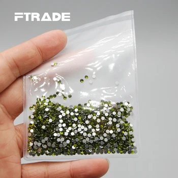 

High quality SS3-SS30(1.3-6mm) Olivine color 3D flatback non hot fix glass rhinestones DIY For Nails Art Decoration Shiny Gems