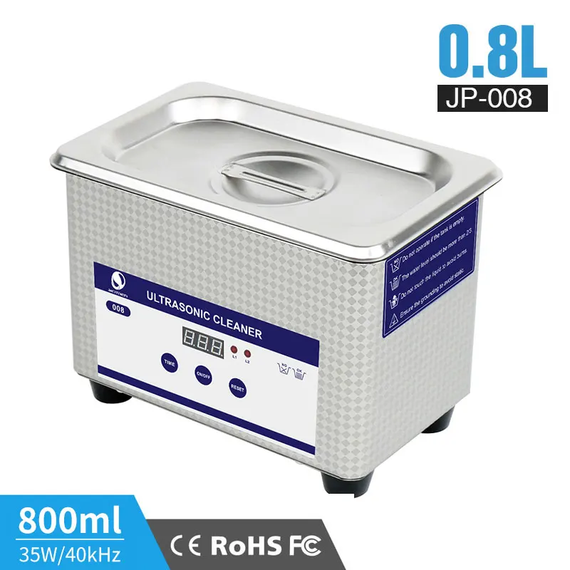 800ml Stainless Steel Ultrasonic Cleaner Bath Digital Ultrasound Wave
