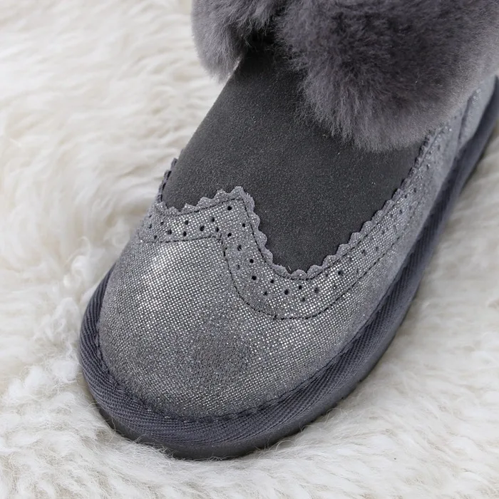 Мини-зимняя обувь; женские ботинки; женские зимние ботинки из натуральной кожи; модные теплые зимние ботинки на натуральном меху