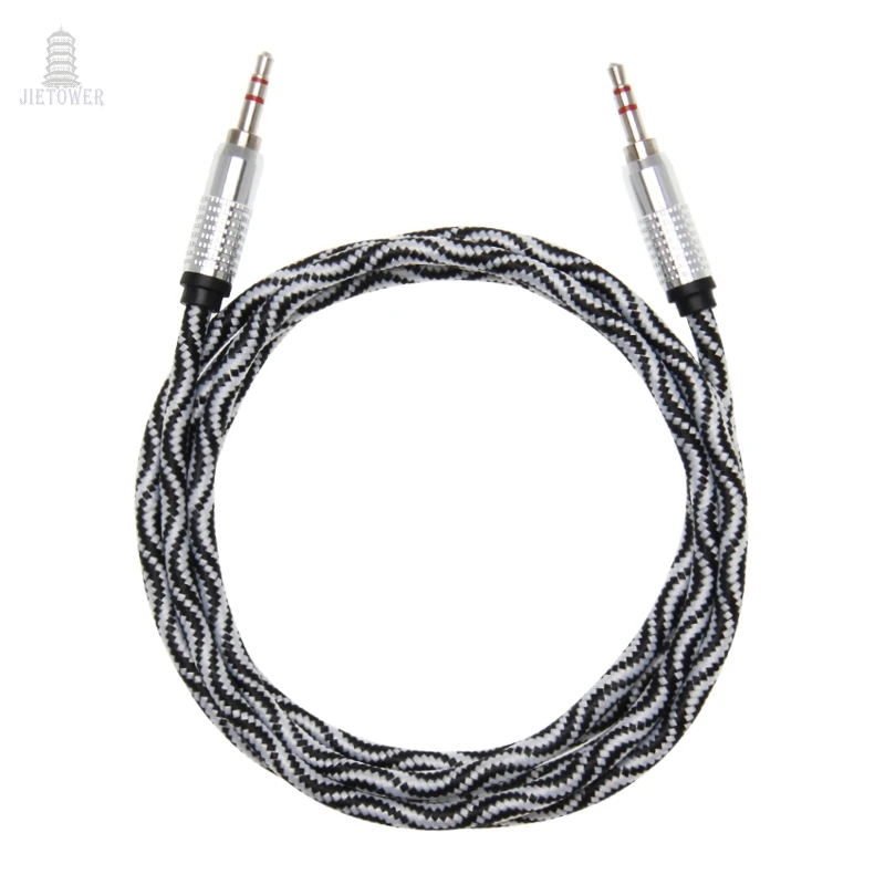 300pcs thick Python Crocodile pattern Snake skin audio cable Extension Hi Fi Stereo Headphone 3 5 Jack Cable for MP3 Player Car
