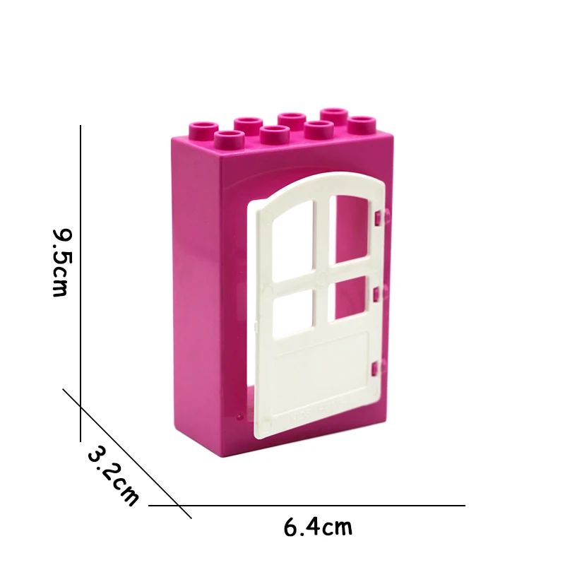 House big particles building movable window door bricks kids assemble toys