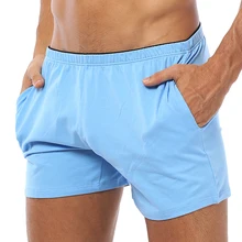 Новинка, боксеры, мужское нижнее белье, хлопок, с мешочком, боксеры, шорты для сна, мужские трусы, 5 цветов, трусы для плавания или шорты OR130