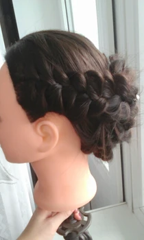 

CAMMITEVER Training Head Brown Hair 24" Hairdressing Mannequin Head for Professional Style Salon Use With Clamp Gifts