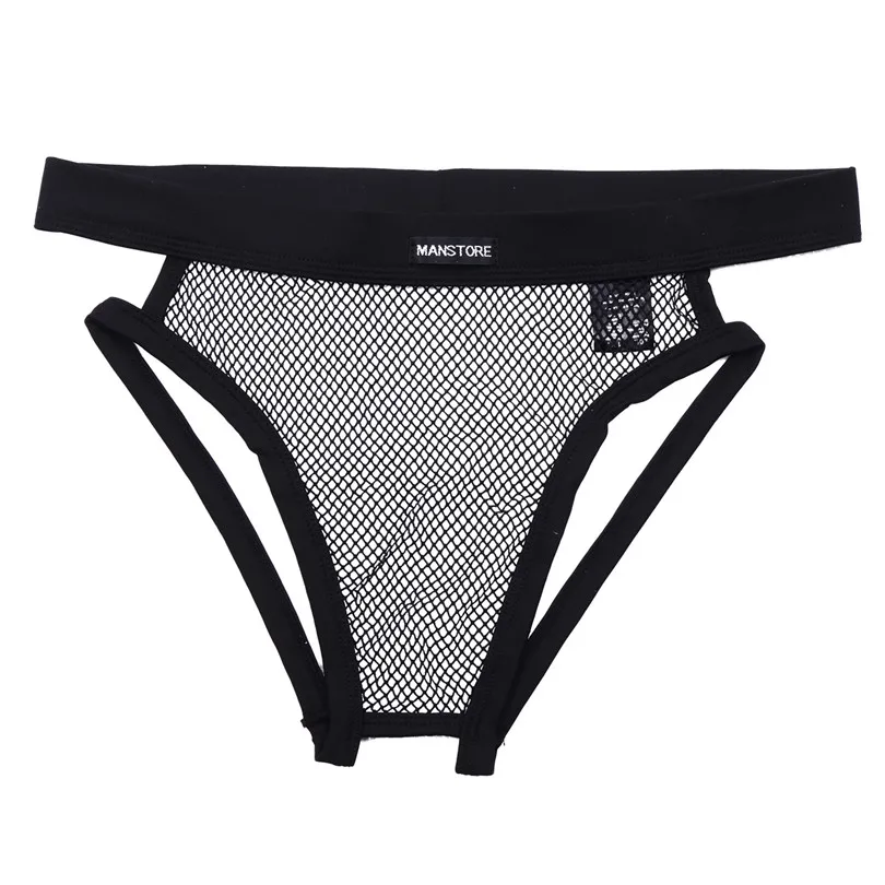 iEFiEL Sexy Mens Male Mesh Low Rise Jockstrap Open Butt G-string Underwear Underpants Nightwear Triangle Lingerie Night Panties