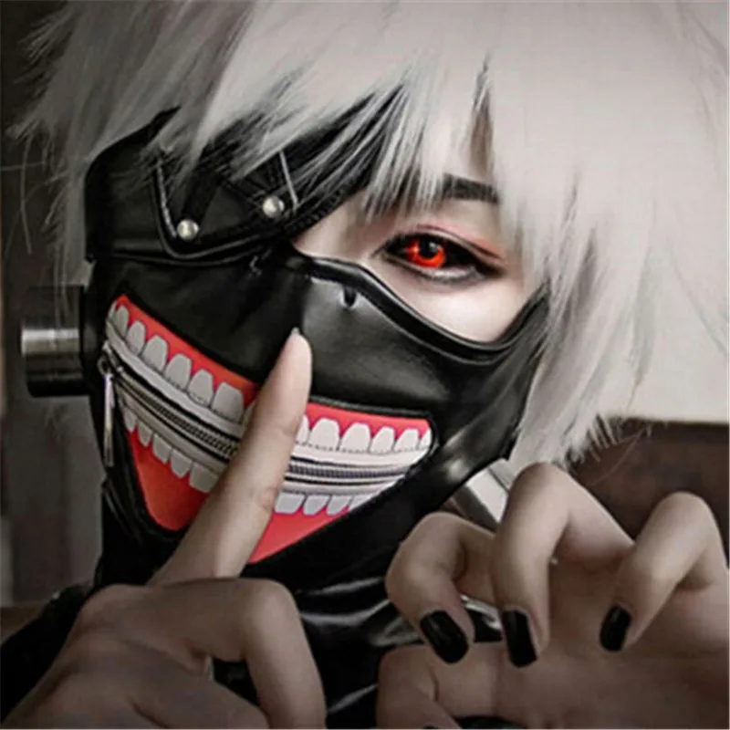 Маска канеки Кен для Хэллоуина Tokyo Ghoul 2 регулируемые маски из искусственной кожи