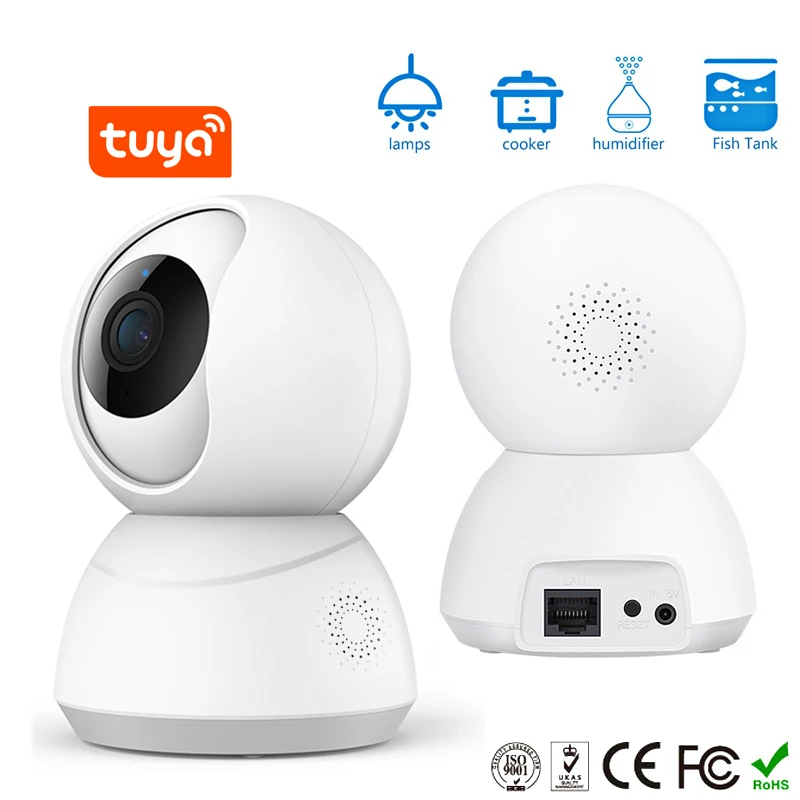 

Wifi Security Camera 1080P Home Security Hd Cctv Camera With Night-Visiontuya Smart Life Auto-Tracking(Uk Plug)