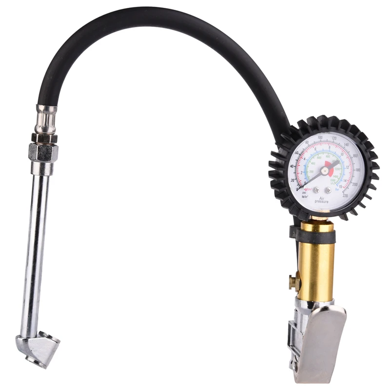 Auto Car Truck Air Tire Pressure Inflator Gauge Auto Motorcycle Pistol