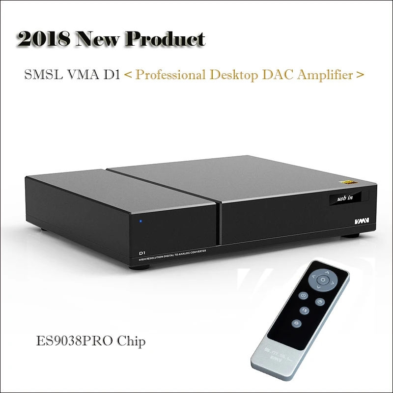 

SMSL VMV D1 2018 Amplifier DSD DAC Audio Amplifier Hifi Professional Digital Decoder Audio USB DAC ES9038PRO Amplifier Home