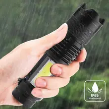 Portable Handheld COB LED Telescopic Zoom Torch USB Rechargeable Flashlight 3 Modes for Camping Rechargeable uniquefire uf 1405 940nm ir flashlight portable rechargeable 3 modes led flashlight lanterna torch one slot charger