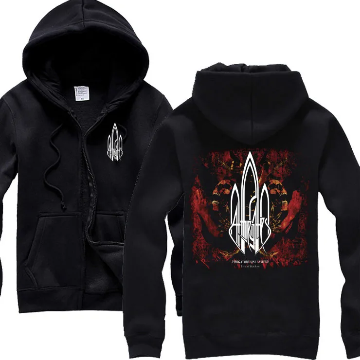 

4 designs Harajuku At the gates Cotton Nice soft Rock hoodies shell jacket brand punk heavy metal sudadera tracksuit Outerwear