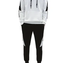 Мужской повседневный спортивный костюм из 2 предметов, спортивный костюм с длинным рукавом для бега и бега, спортивные толстовки и штаны, весенний мужской модный комплект одежды