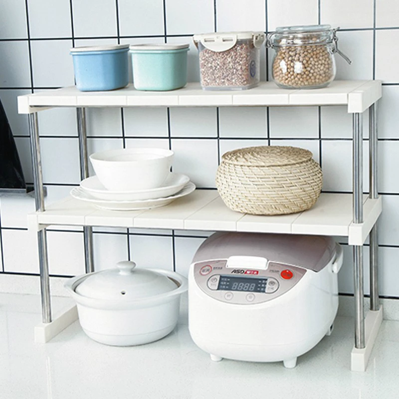 

Dismountable Shelf Stainless Steel Plastic Racks Holders Shelves Storage Layers Organization Kitchen Home Bathroom