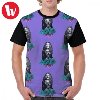 

Janis Joplin T Shirt Janis - Purple T-Shirt 100 Percent Polyester Printed Graphic Tee Shirt Summer Male 6xl Awesome Tshirt