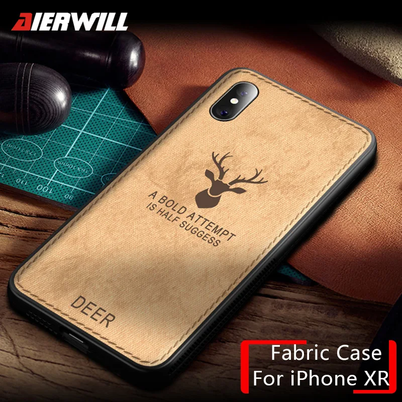 Luxury Cloth Case For iPhone XR case 2018 Deer Fabric