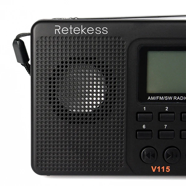 Tivdio V-115 Радио FM/AM/SW Мир группа приемника MP3-плееры rec Регистраторы с таймер сна черный fm Радио регистраторы F9205A