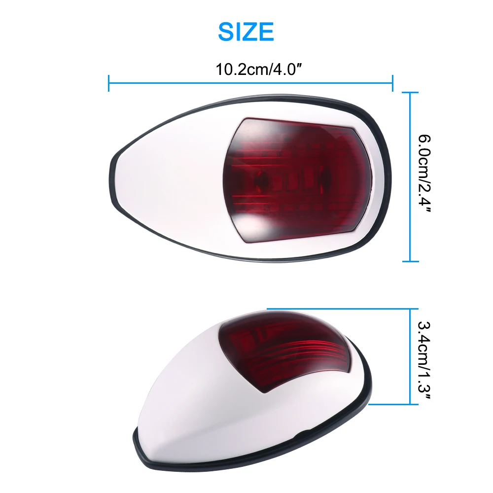 Ip66 à Prova Barco Lâmpadas Universal Vermelho Verde Brilhante Suporte Touring Carro Dlightpeso Água Leve Dispositivos Deck 2 Pcs Led Luz 9 brilhante suporte touring carro ip66 à prova