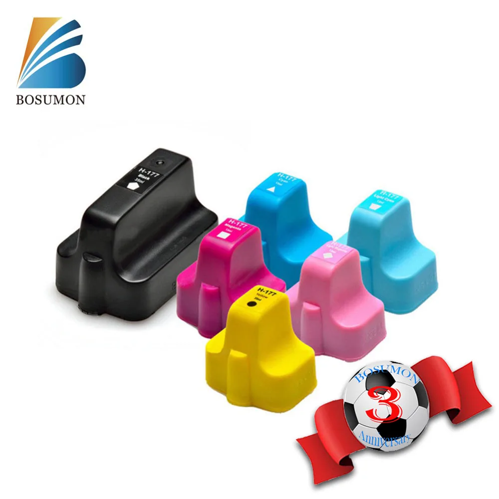 

Bosumon Remanufactured Ink Cartridge for HP 177 xl compatible with Officeje3210 /3210v/3210xi /321Printer With chip(a set)