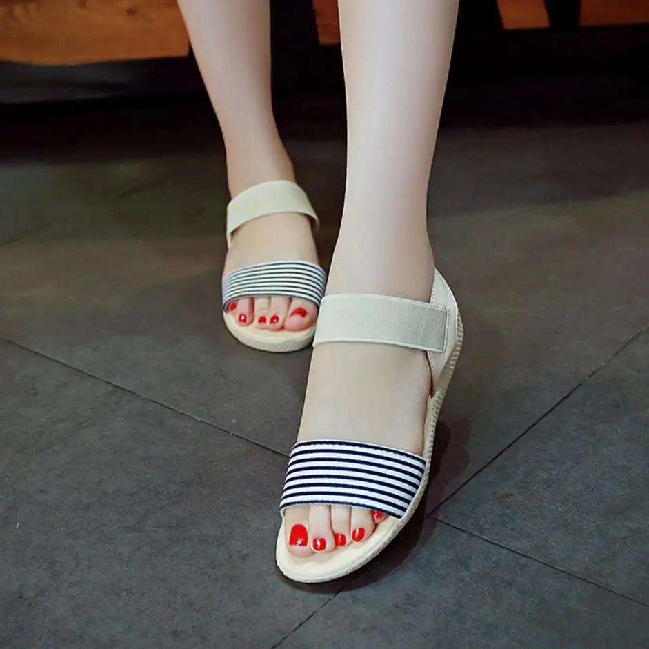 

MUQGEW Fashion women sandals shoes 2018 summer new casual flat cozy Hollow sandals peep-toe sandalias shoes Mujer