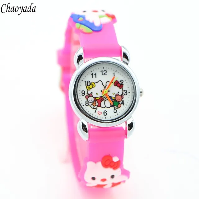 Hot Sale Hello Kitty Watches Children Cartoon Watch Kids Cool 3D Rubber Strap Qu Hot Sale Hello Kitty Watches Children Cartoon Watch Kids Cool 3D Rubber Strap Qu