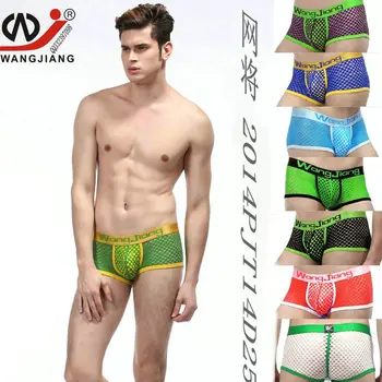 

Will WJ men's underwear elastic nylon breathable mesh bag double low waist pants convex U wj 2014 PJ