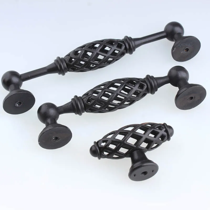 128mm American retro style black antique copper kitchen cabinet cupboard door handles 96mm bronze dresser drawer pulls knobs