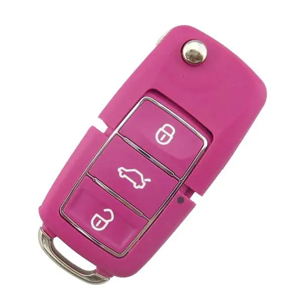 CHKJ B01 3 кнопки KD900 дистанционный ключ для ключей DIY KD900 KD900+ KD200 URG200 мини KD пульт дистанционного управления слесарные принадлежности 5 цветов - Цвет: Rose
