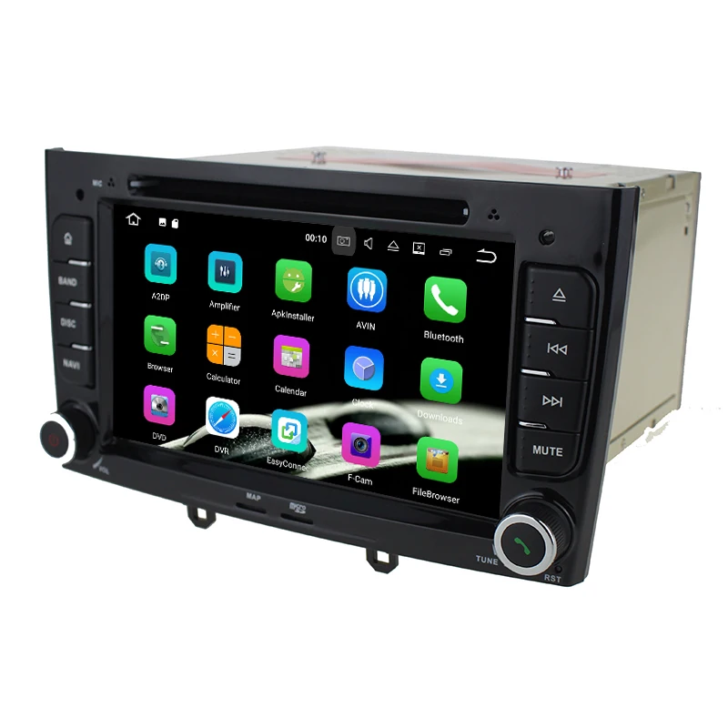 Excellent HIFIF Android 7.1.2 Special Car DVD Stereo Navigation for Peugeot 408 & 308 Gray with GPS RDS IPOD 3G SWC Rearview Free 8GB Map 5