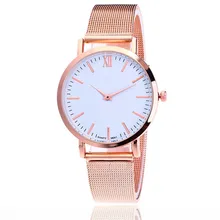 Fashion Women’s Watches Luxury Rose Gold Stainless Steel Simple Dial High Quality Female Quartz Wrist Watches Relogio Feminino