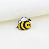 Vestes en Denim pour femmes, dessin animé, broche abeille, décoration pour enfants, Badge jaune à revers sur le sac à dos, bijoux pour filles, cadeau ► Photo 2/6