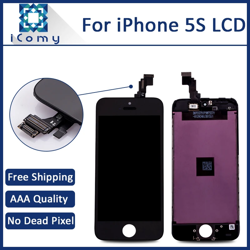 Hotsale AAA LCD Digitizer For iPhone 5S Complete LCD Display Screen Assembly Tianma Brand Black White