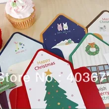 Новая мода Животные Дерево серия Конверт Стиль Рождественский Набор карточек/карта+ наклейка/