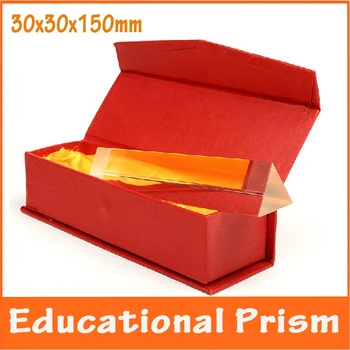 

3x3x15cm Educational Physics Optical Glass School Science Experiment Teaching Aids Birthday Gift for Children Triangular Prism