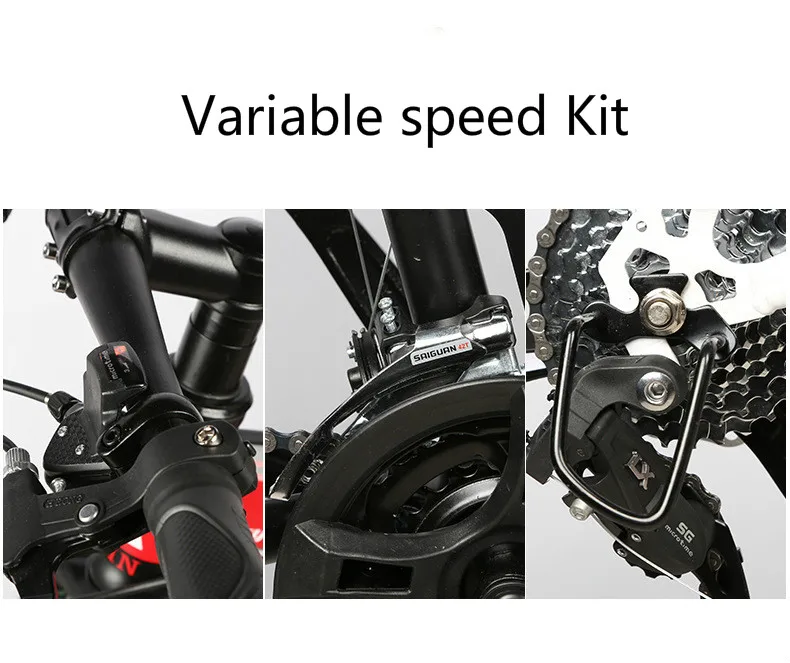 Sale Folding Mountain Bike Bicycle 26 Inch Double Shock Absorbing Overall Wheel Bicycle Speed Bicycle 7